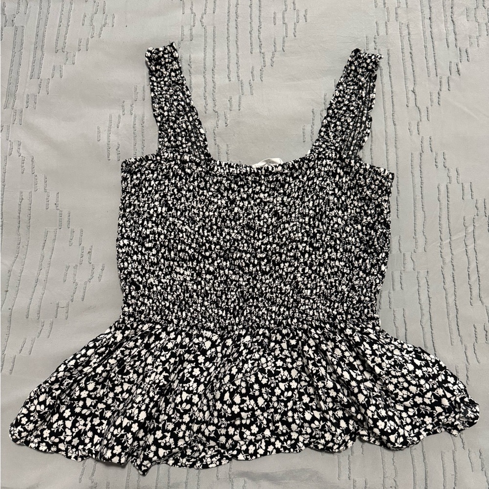 Elodie Black and White Floral Camisole